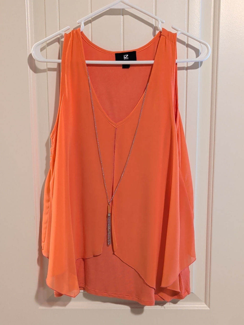Iz Byer Coral V-Neck Tank